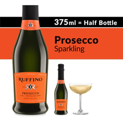 Ruffino Wine White Sparkling Prosecco DOC Italian - 375 Ml