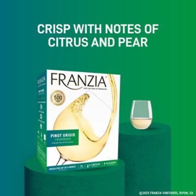 Franzia Pinot Grigio Colombard White Wine - 5 Liters - Image 2