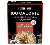 Better Oats Oat Fit Oatmeal Instant Maple And Brown Sugar - 10 Count