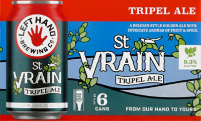 LEFT HAND ST VRAIN TRIPEL ALE CANS - 6 Pk. - Image 2