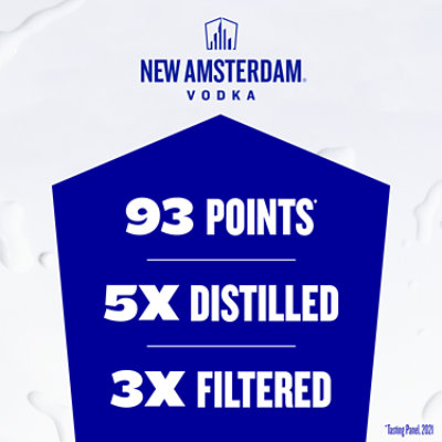 New Amsterdam Vodka Five Times Distilled 80 Proof - 50 Ml - Image 3