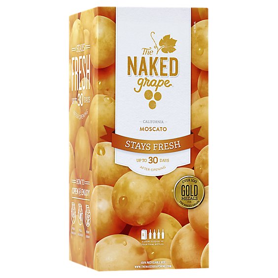 The Naked Grape Moscato White Box Wine - 3 Liter