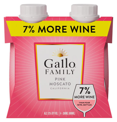 Gallo Family Vineyards Pink Moscato Tetra - 4 - 200 Ml - Image 1