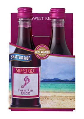 Barefoot Cellars Sweet Red Wine -4-187 Ml - Image 1