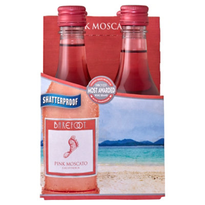 Barefoot Cellars Pink Moscato Blush Wine -4 - 187 Ml - Image 1