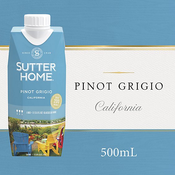 Sutter Home Pinot Grigio White Wine - 500 Ml
