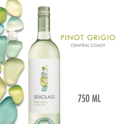 SEAGLASS Pinot Grigio White Wine Bottle - 750 Ml - Image 1