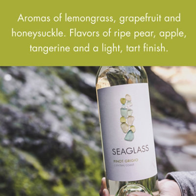 SEAGLASS Pinot Grigio White Wine Bottle - 750 Ml - Image 2