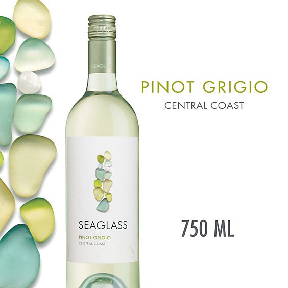 SEAGLASS Pinot Grigio White Wine Bottle - 750 Ml