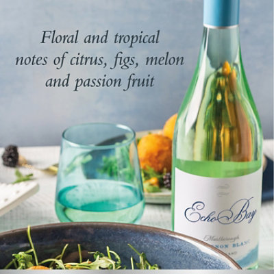 Echo Bay Sauvignon Blanc White Wine Bottle - 750 Ml - Image 2