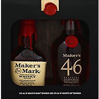 Makers 46 & Makers Mark Kentucky Straight Bourbon Whisky - 2-375 Ml - Image 2