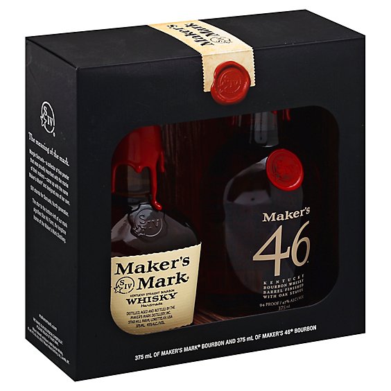 Makers 46 & Makers Mark Kentucky Straight Bourbon Whisky - 2-375 Ml