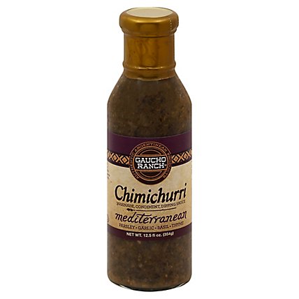 Guacho Ranch Sauce Chimichurri Mediterranean Bottle - 12.5 Fl. Oz. - Image 1
