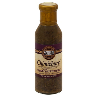 Guacho Ranch Sauce Chimichurri Mediterranean Bottle - 12.5 Fl. Oz.