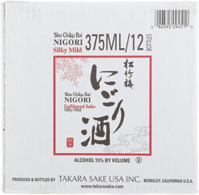 Scb Nigori Silky Mild Sake - 375 Ml