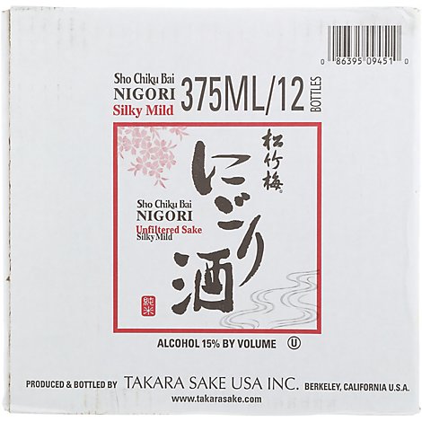 Scb Nigori Silky Mild Sake - 375 Ml