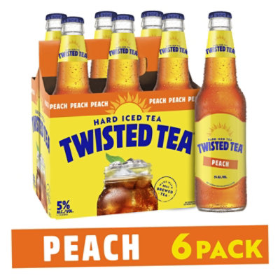 Twisted Tea Peach Hard Iced Tea Bottles - 6-12 Fl. Oz. - Image 1