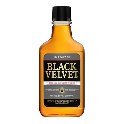 Black Velvet Canadian Whiskey 80 Proof Plastic Bottle - 200 Ml - Image 1
