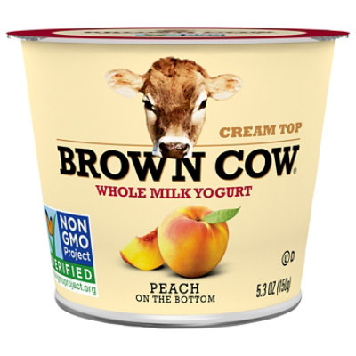 Brown Cow Cream Top Yogurt Whole Milk Peach - 5.3 Oz - Image 3