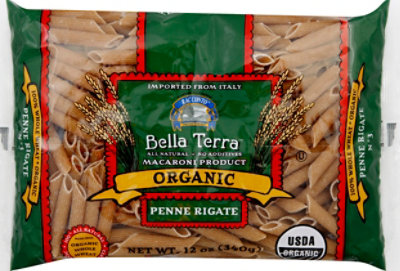 Bella Terra Pasta Organic Penne Rigate No. 3 - 12 Oz - Image 2