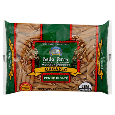 Bella Terra Pasta Organic Penne Rigate No. 3 - 12 Oz - Image 1