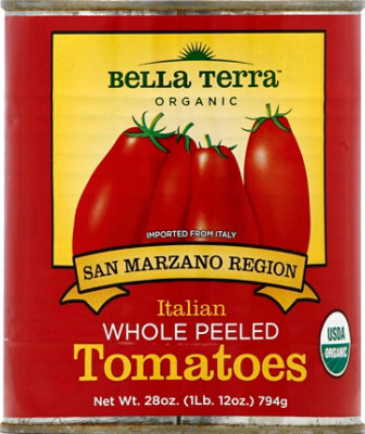 Bella Terra Organic Tomatoes Italian Whole Peeled - 28 Oz - Image 2