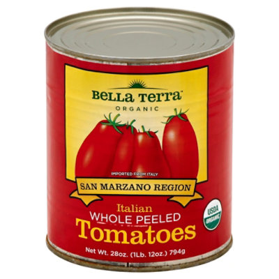 Bella Terra Organic Tomatoes Italian Whole Peeled - 28 Oz - Image 1