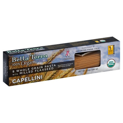 Bella Terra Pasta Organic Capellini 8 Whole Grain Box - 10 Oz