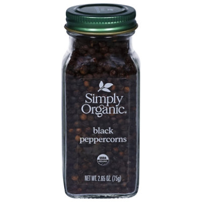Simply Organic Black Peppercorns - 2.65 Oz