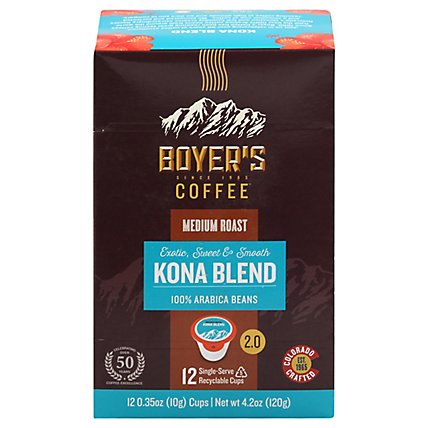 Boyers Coffee Coffee Single Serve Cups Kona Blend - 12 Count - Image 3
