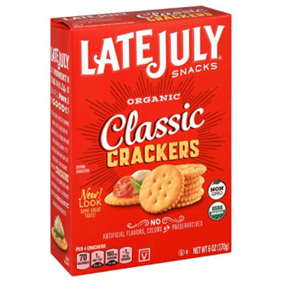 Late July Crackers Organic Classic Rich - 6 Oz