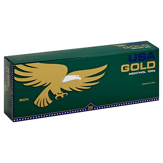 Usa Gold Menthol Dark Green 100s Box Fsc - Carton