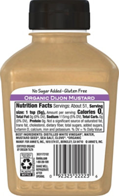 Annies Naturals Mustard Organic Dijon - 9 Oz - Image 4