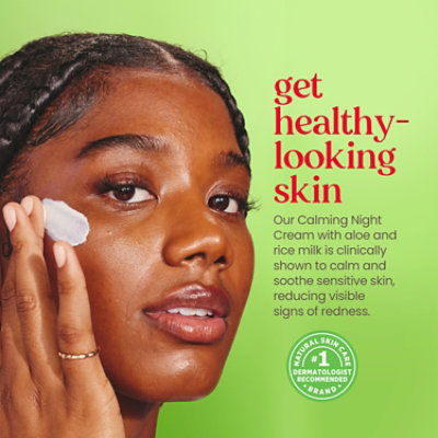 Burt's Bees Sensitive Calming Night Cream with Aloe and Rice Milk - 1.8 Oz. - Image 5