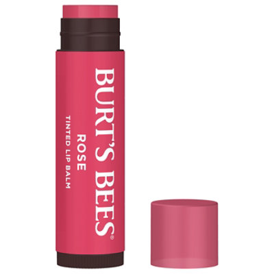 Burts Bees 100% Natural Origin Rose with Shea Butter Tinted Lip Balm Tube - Each - Image 1