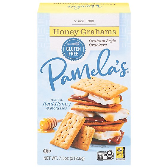 Pamelas Graham Style Crackers Gluten-Free Honey Grahams - 7.5 Oz
