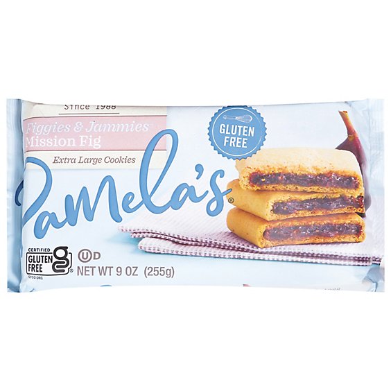 Pamelas Figgies & Jammies Cookies Extra Large Gluten-Free Mission Fig  - 9 Oz