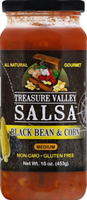 Treasure Valley Salsa Black Bean & Corn Medium Jar - 16 Oz - Image 2