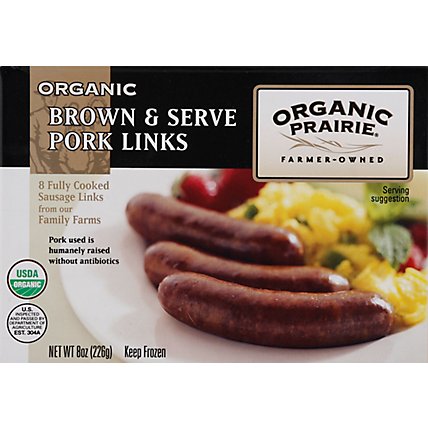 Organic Pr Sausage Pork Link - 8 Oz - Image 2