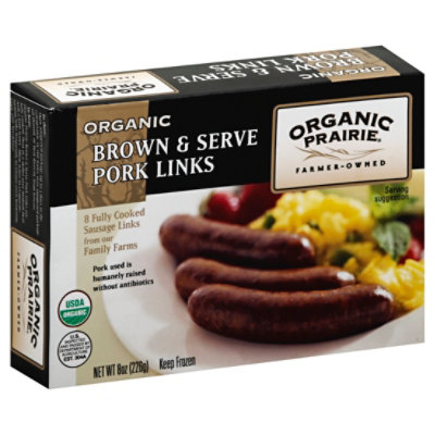 Organic Pr Sausage Pork Link - 8 Oz