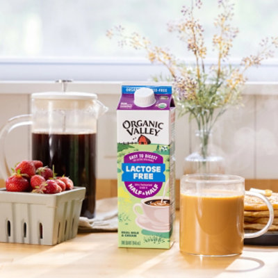 Org Vally Lactose Fr Hlf&Hlf - 32 Fl. Oz. - Image 2