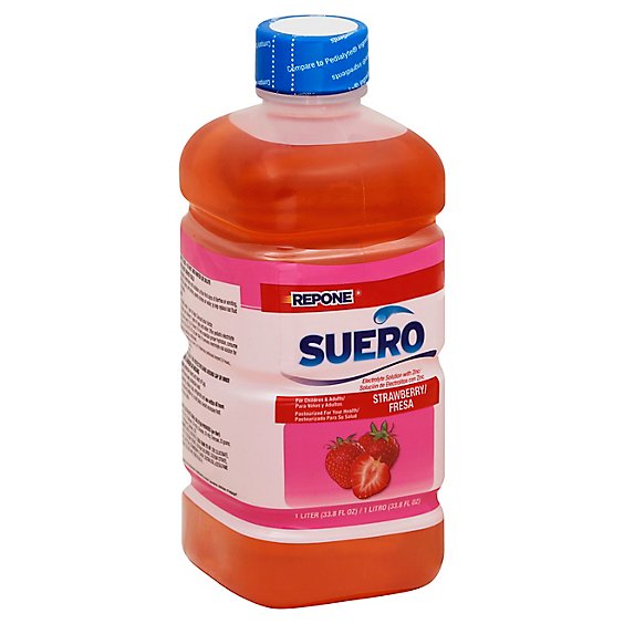 Repone Suero Electrolyte Solution Strawberry 1 Liter - 33.8 Fl. Oz.