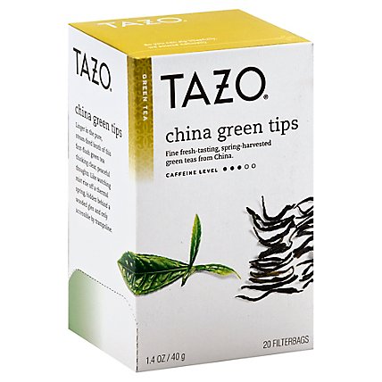 TAZO Tea Bags Green Tea China Green Tips - 20 Count - Image 1