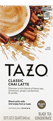 TAZO Tea Concentrate Black Tea Classic Chai Latte - 32 Fl. Oz.