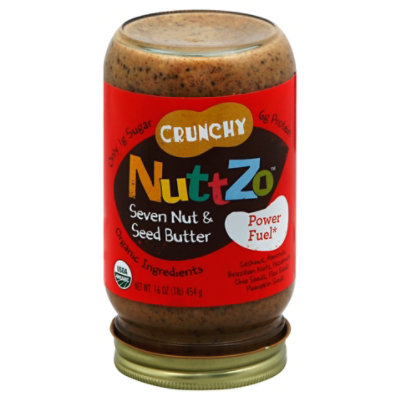 NuttZo Seven Nut & Seed Butter Crunchy Power Fuel 16 Oz Kings Food