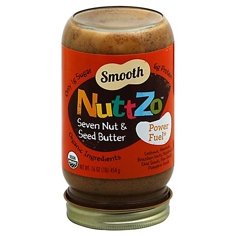 NuttZo Seven Nut & Seed Butter Smooth Power Fuel - 16 Oz