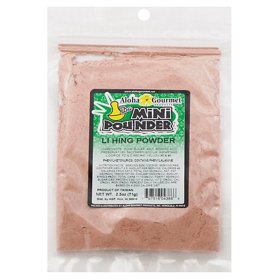 Aloha Gourmet Da Mini Pounder Li Hing Powder - 2.5 Oz