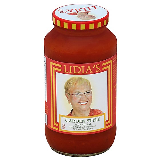 Lidias Pasta Sauce Garden Style Jar - 25 Oz