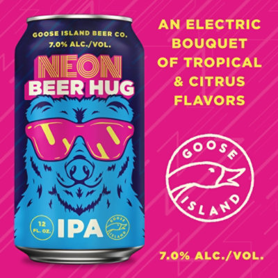 Goose Island Neon Beer Hug IPA Can - 19.2 Fl. Oz. - Image 4