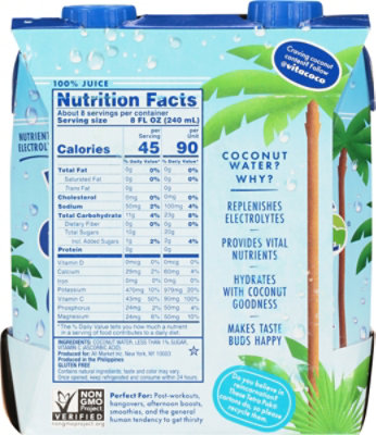 Vita Coco Coconut Water Pure Pack - 4-16.9 Fl. Oz. - Image 6